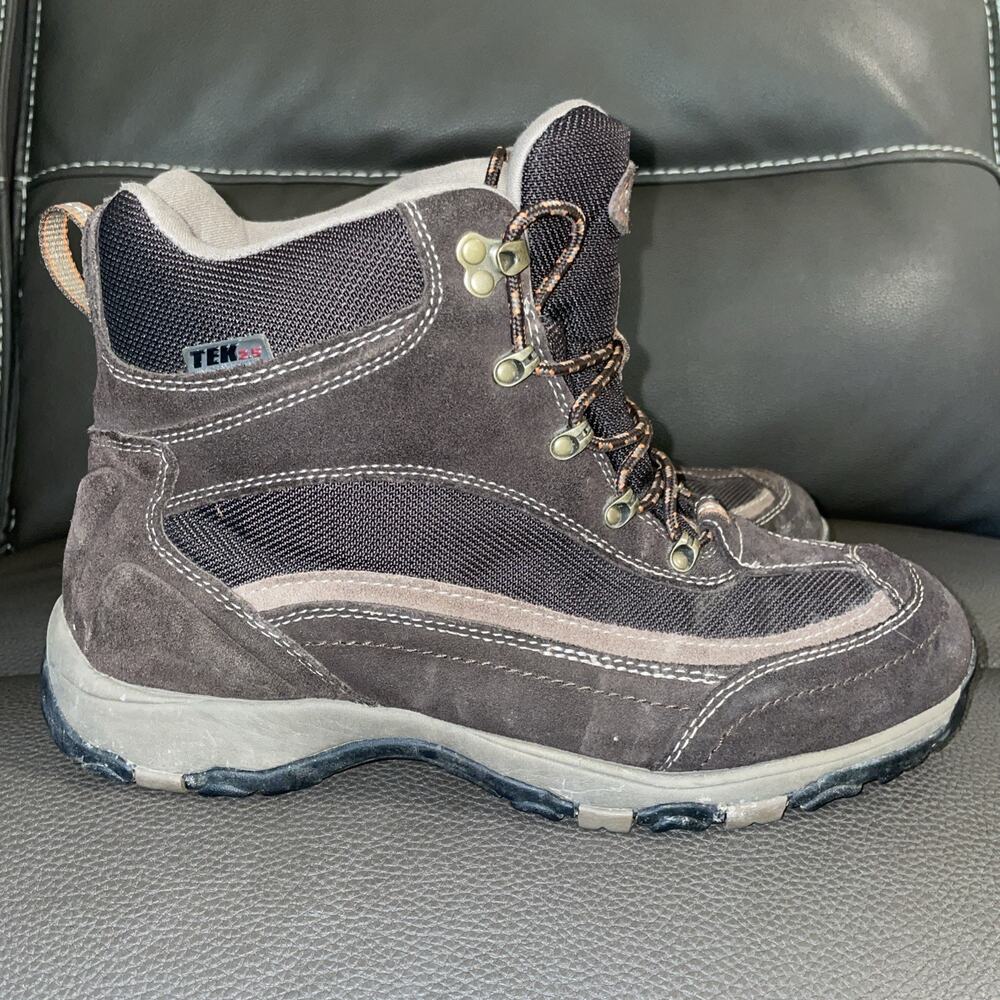 L.L. Bean Tek 2.5 Primaloft Hiking Boots Brown Leather Size 11 Wide